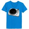 Ladies’  Junior Fine Jersey V-Neck Longer Length T-Shirt Thumbnail