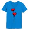 Ladies’  Junior Fine Jersey V-Neck Longer Length T-Shirt Thumbnail