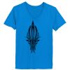 Ladies’  Junior Fine Jersey V-Neck Longer Length T-Shirt Thumbnail