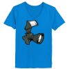 Ladies’  Junior Fine Jersey V-Neck Longer Length T-Shirt Thumbnail