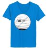 Ladies’  Junior Fine Jersey V-Neck Longer Length T-Shirt Thumbnail