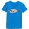Ladies’  Junior Fine Jersey V-Neck Longer Length T-Shirt Thumbnail