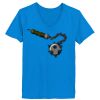 Ladies’  Junior Fine Jersey V-Neck Longer Length T-Shirt Thumbnail
