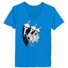 Ladies’  Junior Fine Jersey V-Neck Longer Length T-Shirt Thumbnail