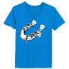 Ladies’  Junior Fine Jersey V-Neck Longer Length T-Shirt Thumbnail
