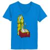 Ladies’  Junior Fine Jersey V-Neck Longer Length T-Shirt Thumbnail