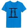 Ladies’  Junior Fine Jersey V-Neck Longer Length T-Shirt Thumbnail