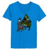 Ladies’  Junior Fine Jersey V-Neck Longer Length T-Shirt Thumbnail