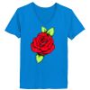 Ladies’  Junior Fine Jersey V-Neck Longer Length T-Shirt Thumbnail