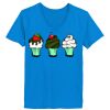 Ladies’  Junior Fine Jersey V-Neck Longer Length T-Shirt Thumbnail