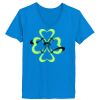 Ladies’  Junior Fine Jersey V-Neck Longer Length T-Shirt Thumbnail