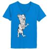 Ladies’  Junior Fine Jersey V-Neck Longer Length T-Shirt Thumbnail