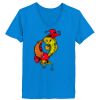 Ladies’  Junior Fine Jersey V-Neck Longer Length T-Shirt Thumbnail