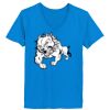 Ladies’  Junior Fine Jersey V-Neck Longer Length T-Shirt Thumbnail