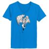 Ladies’  Junior Fine Jersey V-Neck Longer Length T-Shirt Thumbnail