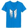 Ladies’  Junior Fine Jersey V-Neck Longer Length T-Shirt Thumbnail