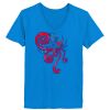 Ladies’  Junior Fine Jersey V-Neck Longer Length T-Shirt Thumbnail