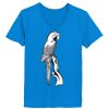 Ladies’  Junior Fine Jersey V-Neck Longer Length T-Shirt Thumbnail