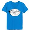 Ladies’  Junior Fine Jersey V-Neck Longer Length T-Shirt Thumbnail