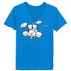 Ladies’  Junior Fine Jersey V-Neck Longer Length T-Shirt Thumbnail