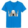 Ladies’  Junior Fine Jersey V-Neck Longer Length T-Shirt Thumbnail