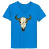 Ladies’  Junior Fine Jersey V-Neck Longer Length T-Shirt Thumbnail
