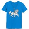 Ladies’  Junior Fine Jersey V-Neck Longer Length T-Shirt Thumbnail