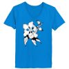 Ladies’  Junior Fine Jersey V-Neck Longer Length T-Shirt Thumbnail
