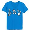 Ladies’  Junior Fine Jersey V-Neck Longer Length T-Shirt Thumbnail