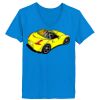 Ladies’  Junior Fine Jersey V-Neck Longer Length T-Shirt Thumbnail