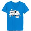 Ladies’  Junior Fine Jersey V-Neck Longer Length T-Shirt Thumbnail