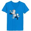 Ladies’  Junior Fine Jersey V-Neck Longer Length T-Shirt Thumbnail