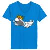 Ladies’  Junior Fine Jersey V-Neck Longer Length T-Shirt Thumbnail