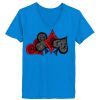 Ladies’  Junior Fine Jersey V-Neck Longer Length T-Shirt Thumbnail