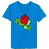 Ladies’  Junior Fine Jersey V-Neck Longer Length T-Shirt Thumbnail