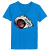 Ladies’  Junior Fine Jersey V-Neck Longer Length T-Shirt Thumbnail