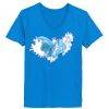 Ladies’  Junior Fine Jersey V-Neck Longer Length T-Shirt Thumbnail
