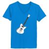 Ladies’  Junior Fine Jersey V-Neck Longer Length T-Shirt Thumbnail