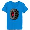 Ladies’  Junior Fine Jersey V-Neck Longer Length T-Shirt Thumbnail