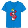 Ladies’  Junior Fine Jersey V-Neck Longer Length T-Shirt Thumbnail