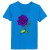 Ladies’  Junior Fine Jersey V-Neck Longer Length T-Shirt Thumbnail