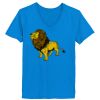 Ladies’  Junior Fine Jersey V-Neck Longer Length T-Shirt Thumbnail