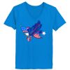 Ladies’  Junior Fine Jersey V-Neck Longer Length T-Shirt Thumbnail