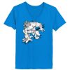 Ladies’  Junior Fine Jersey V-Neck Longer Length T-Shirt Thumbnail