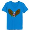 Ladies’  Junior Fine Jersey V-Neck Longer Length T-Shirt Thumbnail