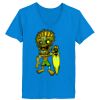 Ladies’  Junior Fine Jersey V-Neck Longer Length T-Shirt Thumbnail