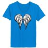Ladies’  Junior Fine Jersey V-Neck Longer Length T-Shirt Thumbnail
