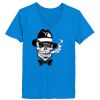 Ladies’  Junior Fine Jersey V-Neck Longer Length T-Shirt Thumbnail