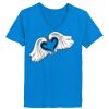 Ladies’  Junior Fine Jersey V-Neck Longer Length T-Shirt Thumbnail
