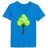 Ladies’  Junior Fine Jersey V-Neck Longer Length T-Shirt Thumbnail
